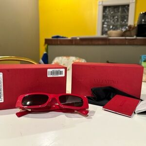 Valentino Bold Red Sunglasses